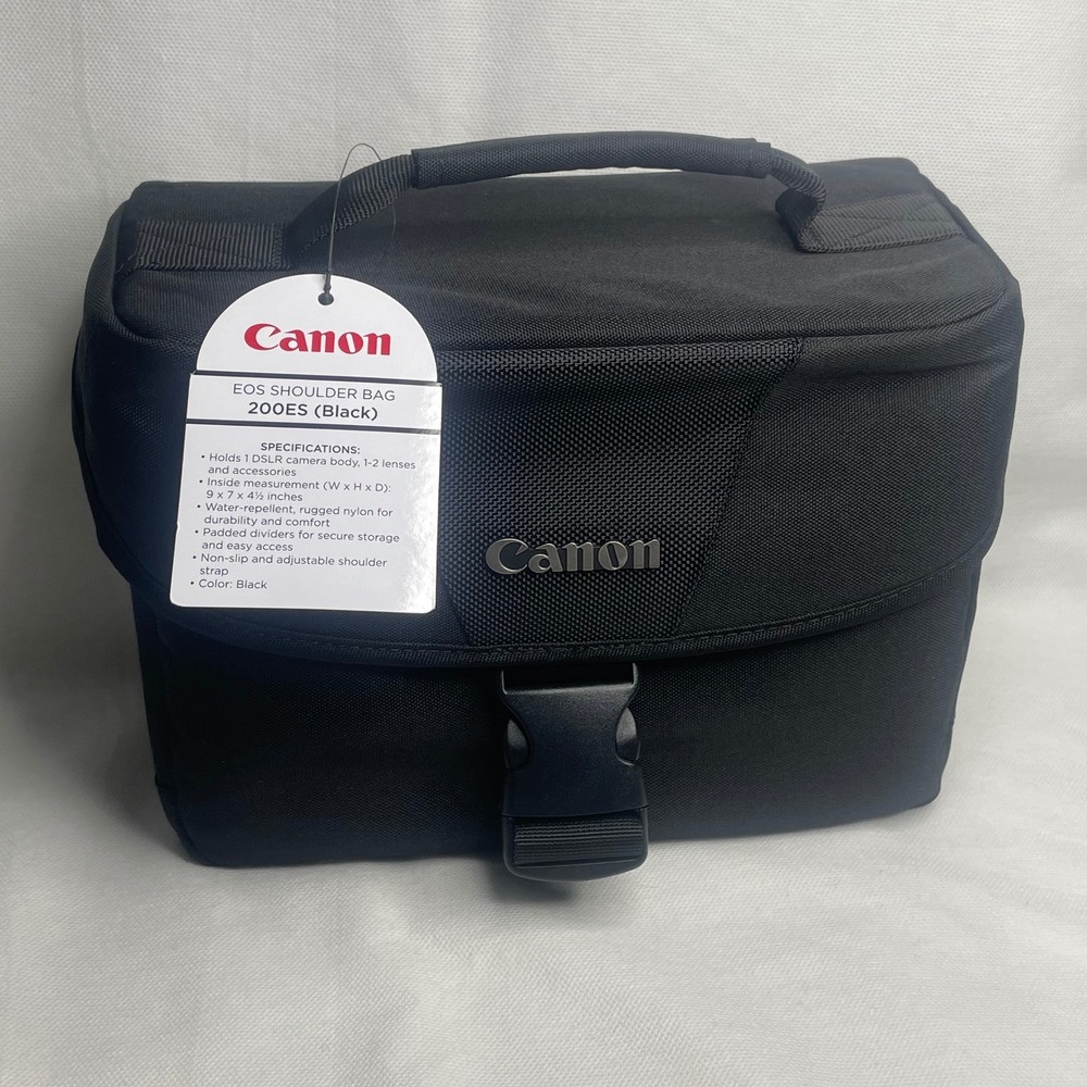 Canon EOS Shoulder Bag 200ES Black DSLR Padded Camera Case Film & Lens Storage